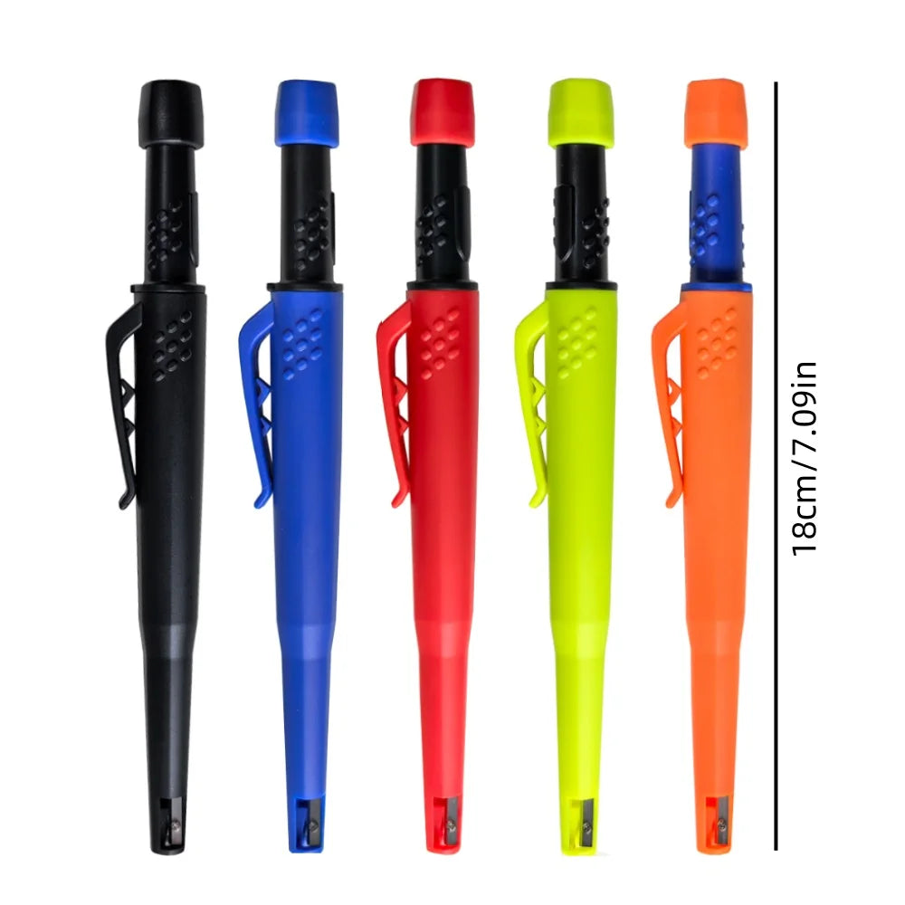 MROOFUL Carpenter Mechanical Pencil Set — Deep Hole Marking Tool with Sharpener
