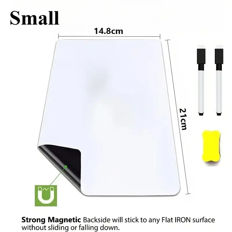 Magnetic Dry Erase Whiteboard — Flexible Refrigerator Memo Board