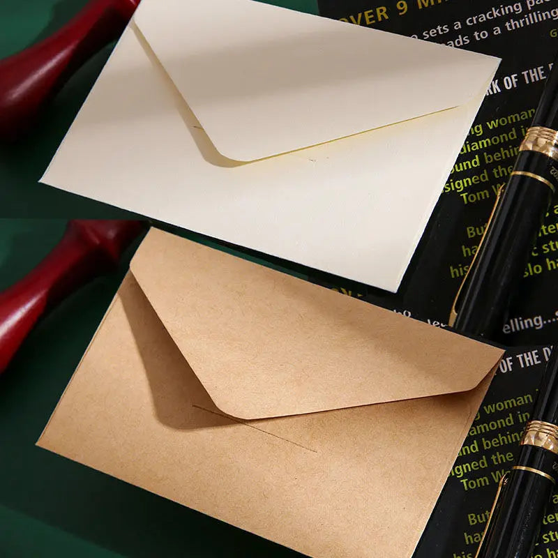 pelsone Kraft Paper Envelopes — Vintage Style for Business Cards & Invitations