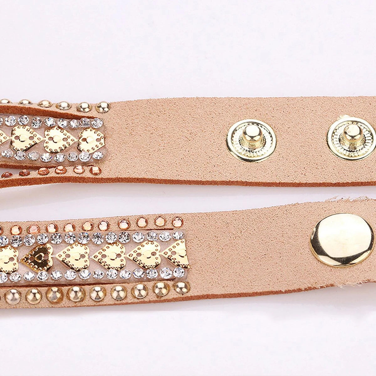 Women's Rhinestone Heart Dial Watch — Elegant Velvet Band Wristwatch
