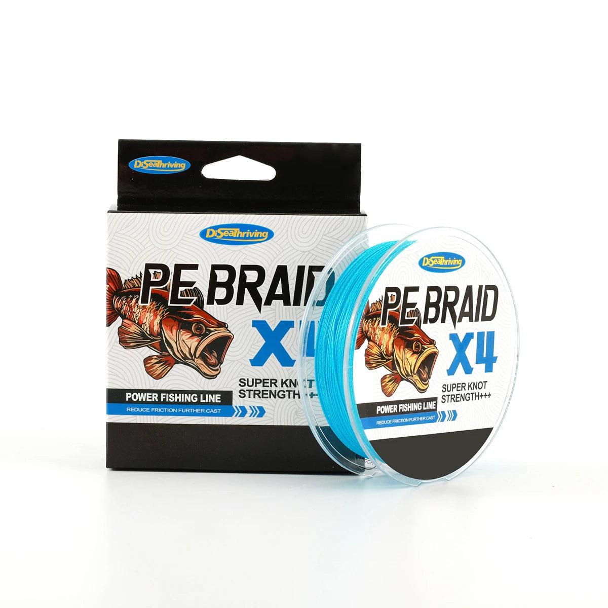 DiSeaThriving 4-Strand Braided Fishing Line — High Visibility & Abrasion Resistant