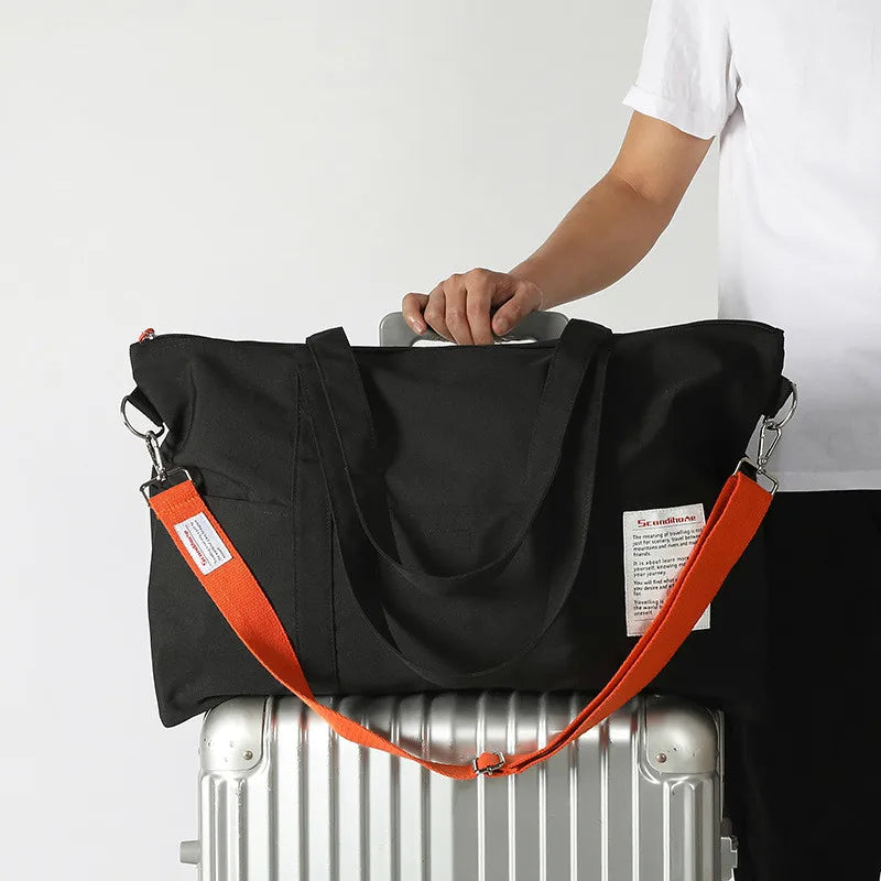 Large Capacity Canvas Duffel Bag — Waterproof Sports & Travel Tote