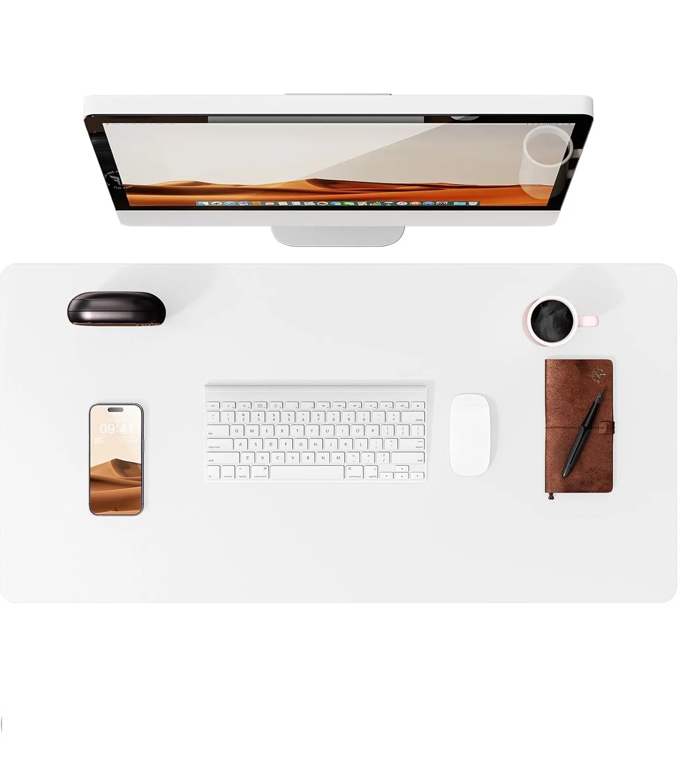 YSAGi Leather Desk Mat — Large Waterproof Office Desk Pad