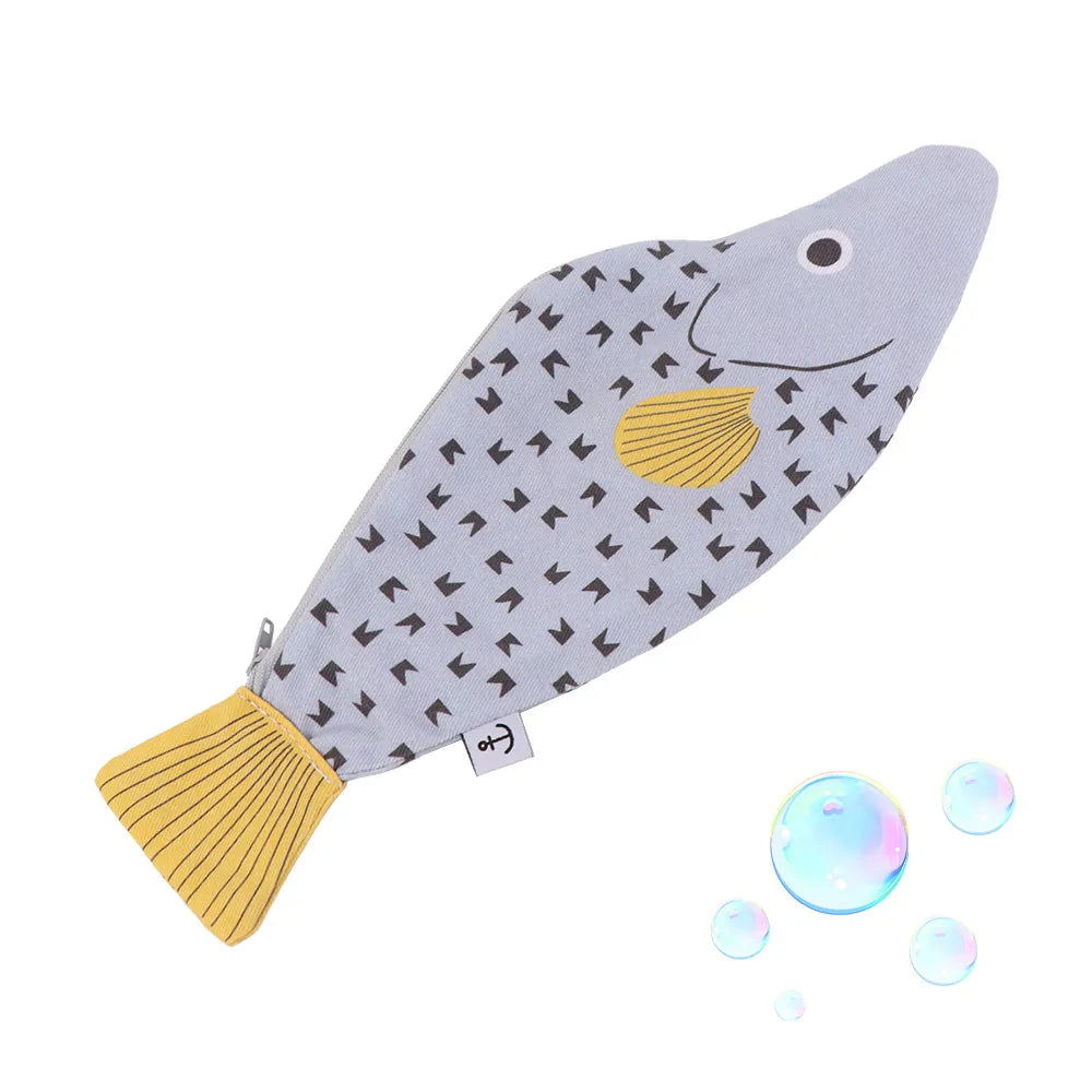 Creative Fish Shaped Pencil Case — Large Capacity Stationery Storage Bag
