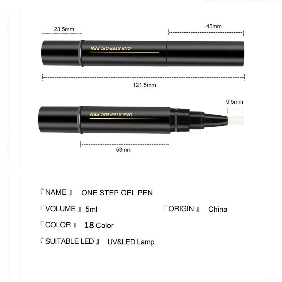 SMHXIANGQIANJIN Gel Varnish Nail Color Pen — Quick Drying Art Tool