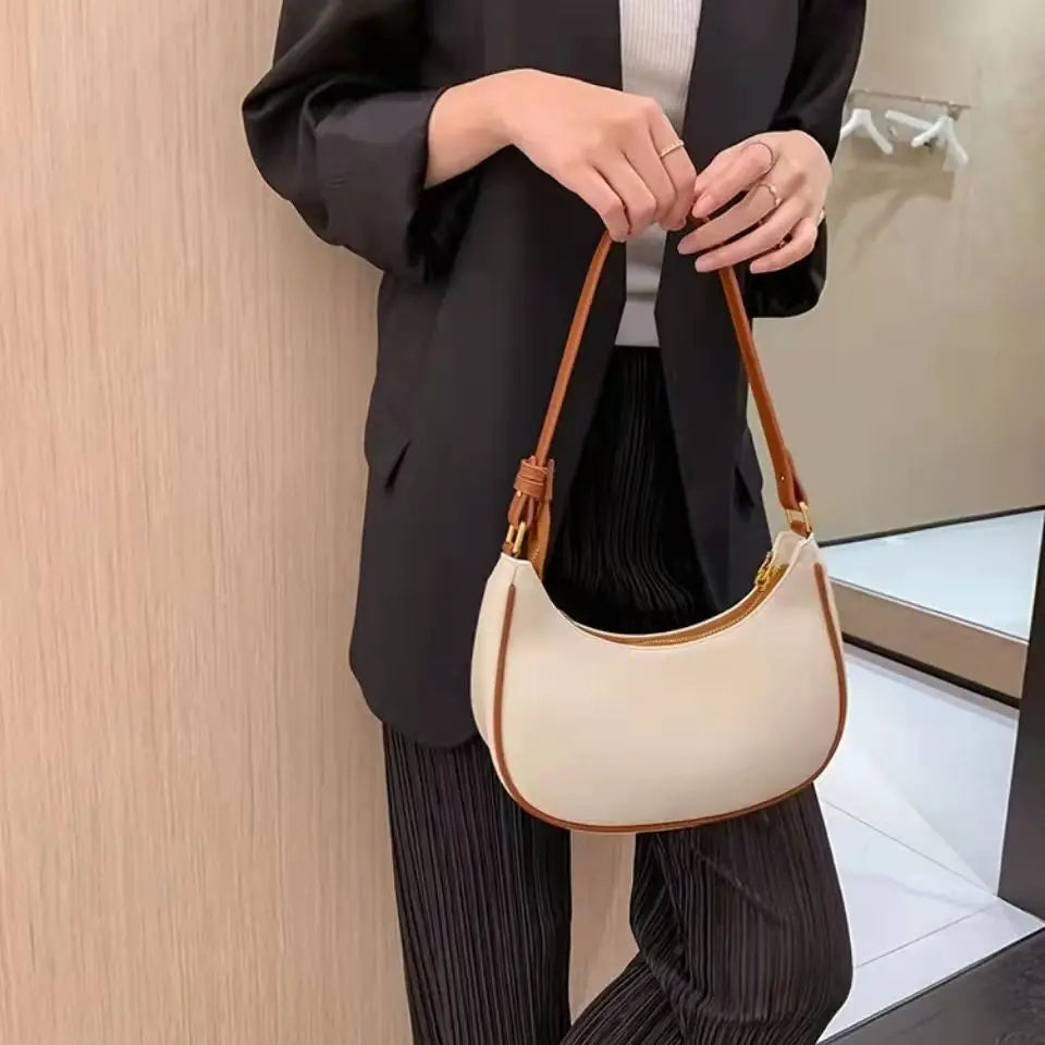 Women's PU Leather Clutch Handbag — Chic Underarm Shoulder Bag