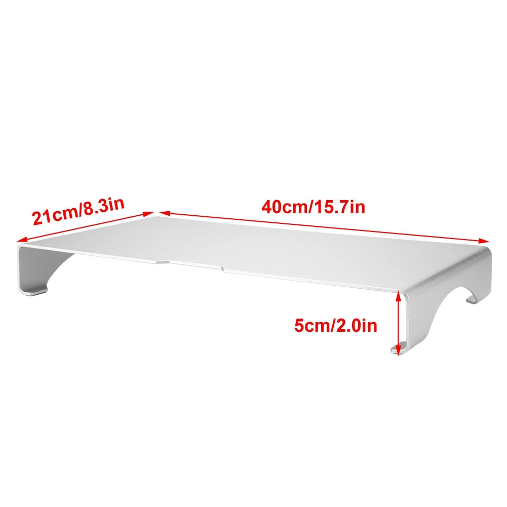VBESTLIFE Aluminum Monitor Riser — Ergonomic Desk Stand for Laptops and Screens