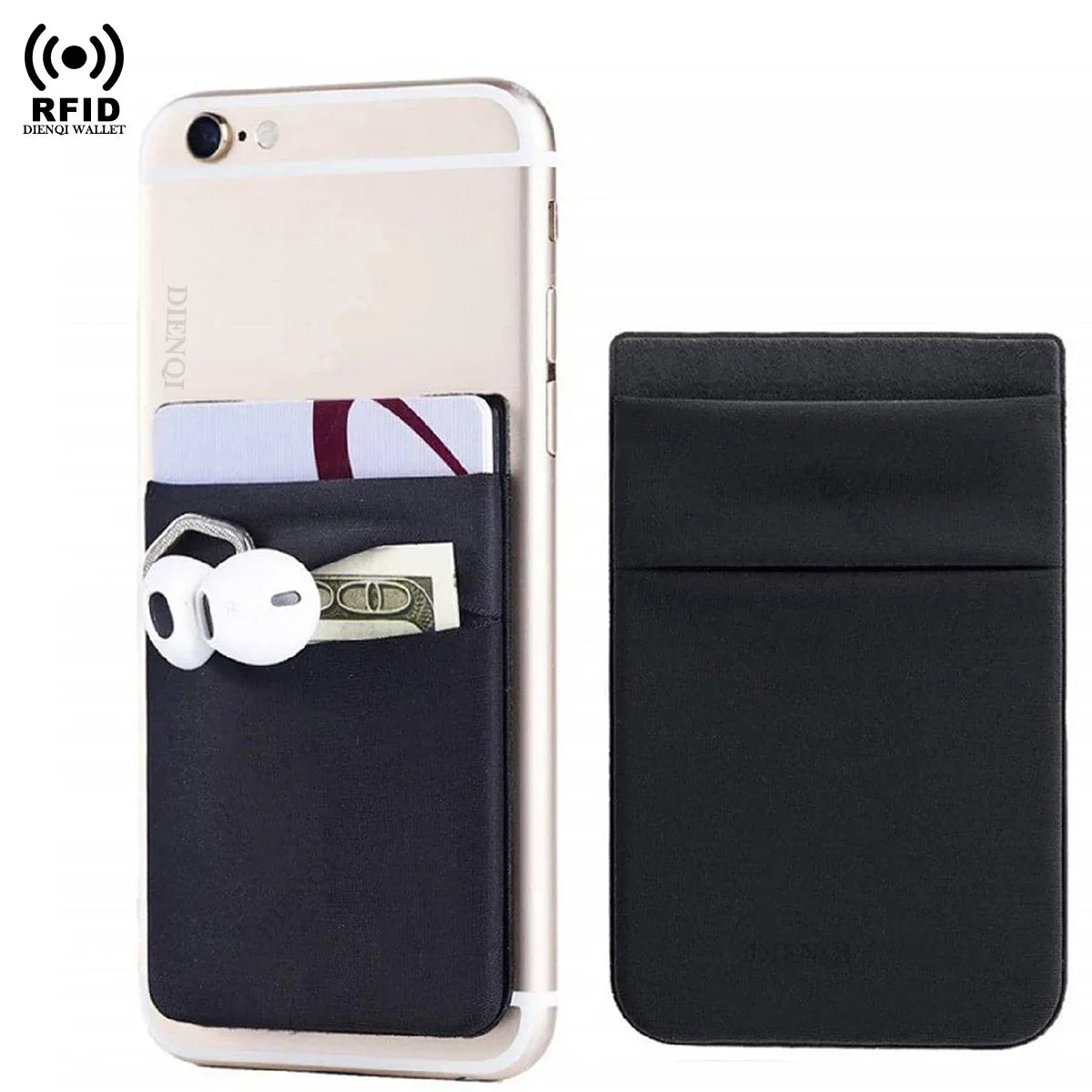 KEEBREAK Minimalist Slim Mini Wallet — Compact Elastic Card Holder