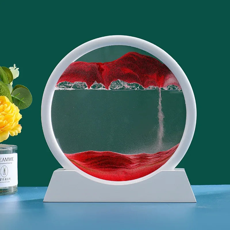 3D Moving Sand Art Picture — Decorative Glass Sandscape Hourglass