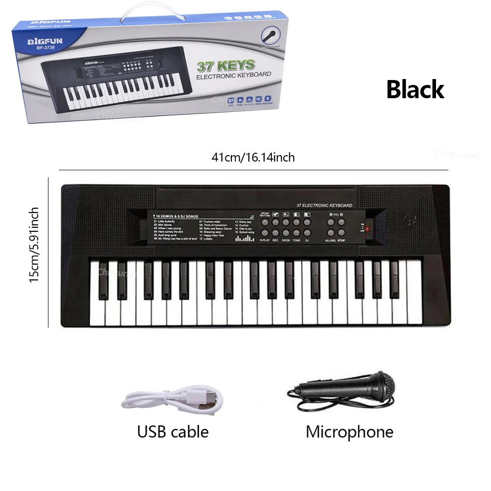 Chriyungel 37-Key Electronic Piano — Musical Instrument with Microphone