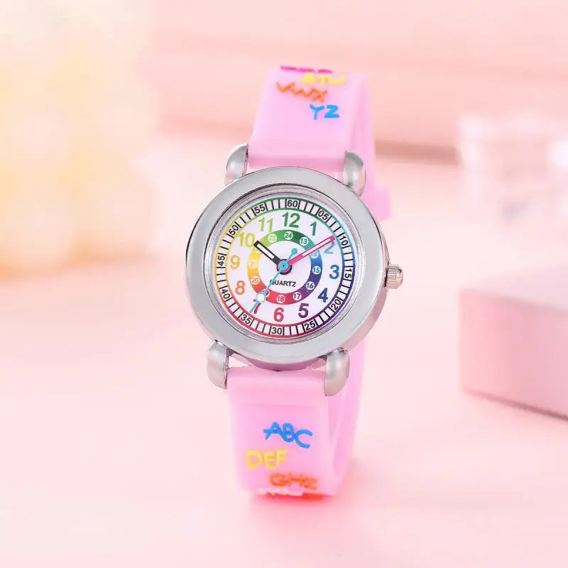 DENTON SIDPEGA Alphabet Text Silicone Watch — Fashionable Quartz Timepiece