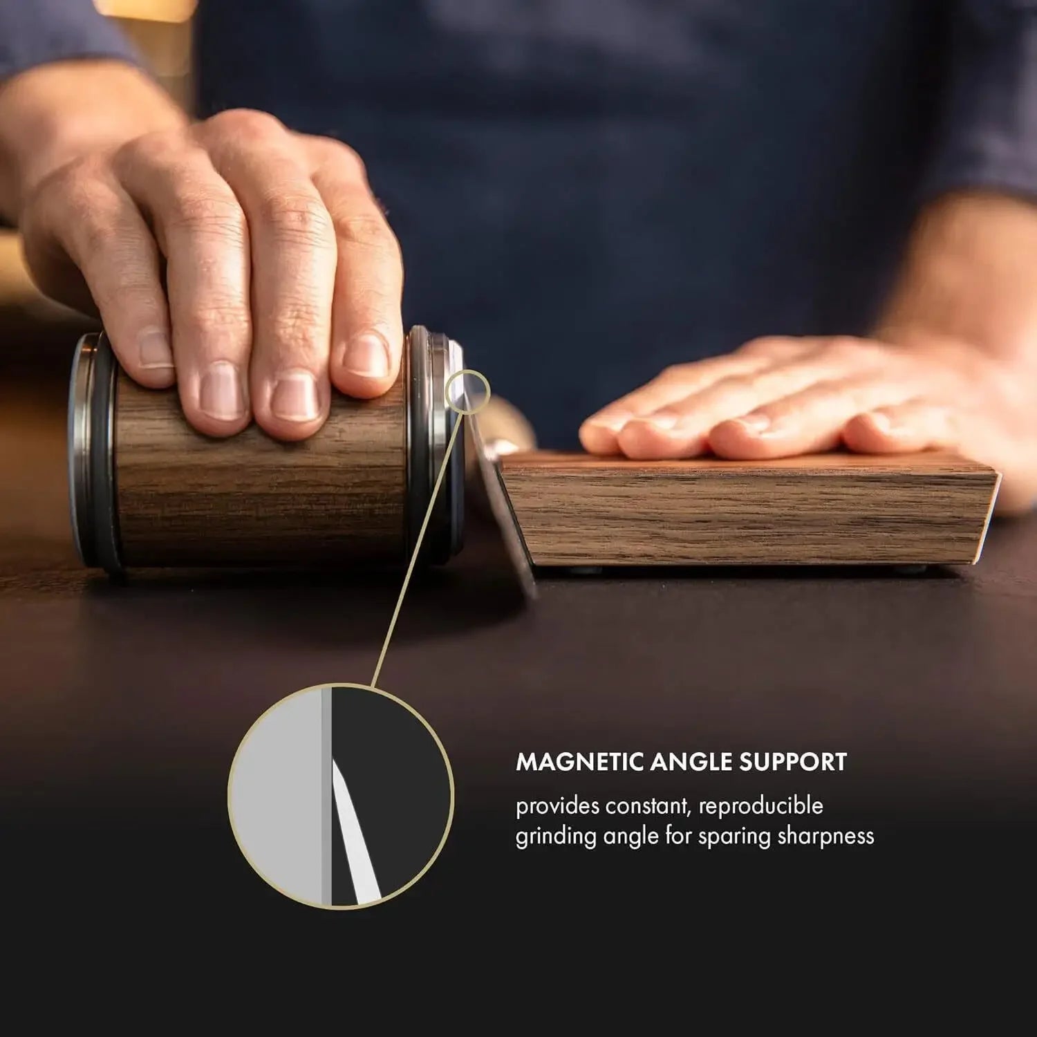 RSCHEF Rolling Knife Sharpener — Magnetic Holder & Diamond Stone Kit