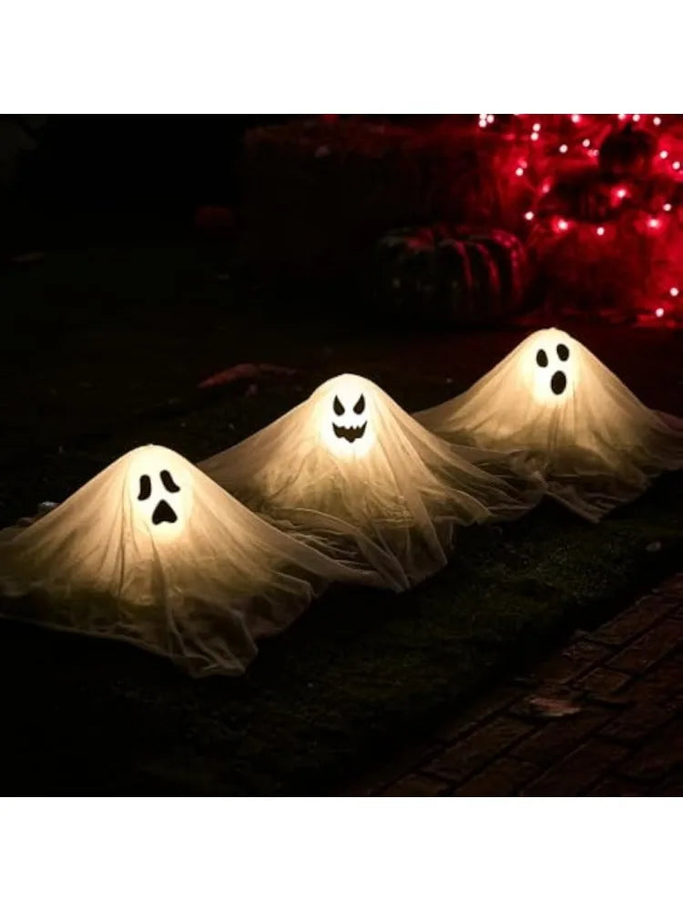 Joyfy Glowing Ghost Garden Stakes — Spooky Halloween Outdoor Decor
