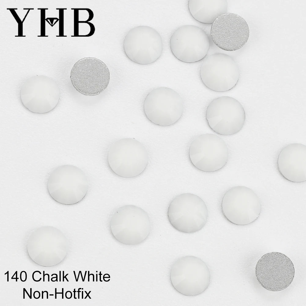 YHB Crystal Flat Back Rhinestones — Glitter Gemstones for Nails and Fabric