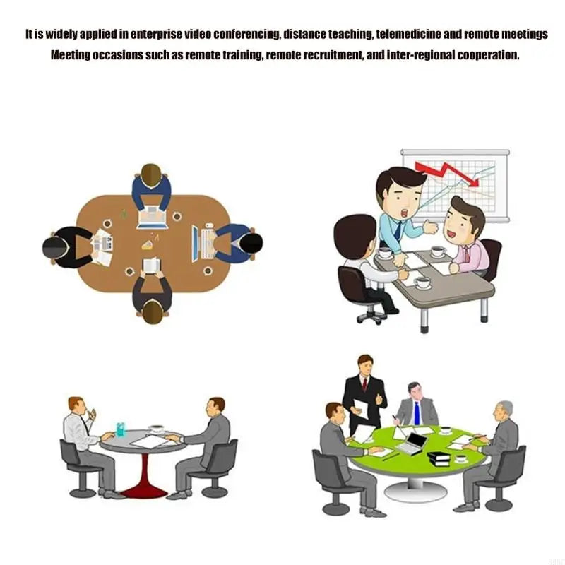 USB Desktop Conference Microphone — Omnidirectional Speaker & Noise Reduction