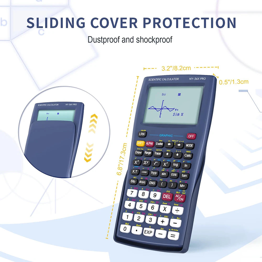 NeWYeS 36X Pro Scientific Calculator — High-Resolution Graphing Tool, Blue