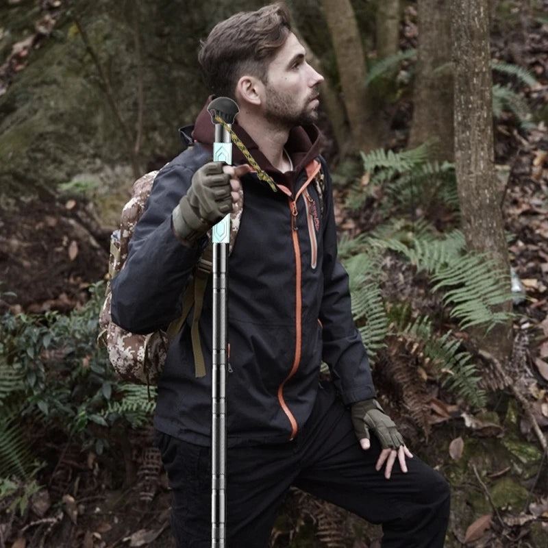 MDNG Foldable Luminous Walking Stick — Lightweight Aluminum Hiking Pole