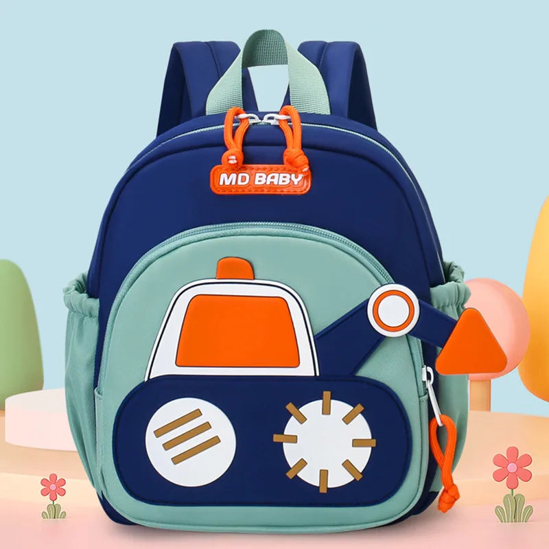 Kids Construction Vehicle Backpack — Lightweight School Bag for Toddlers