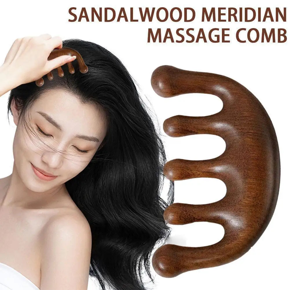 Natural Gua Sha Massage Comb — Scalp and Facial Relaxation Tool