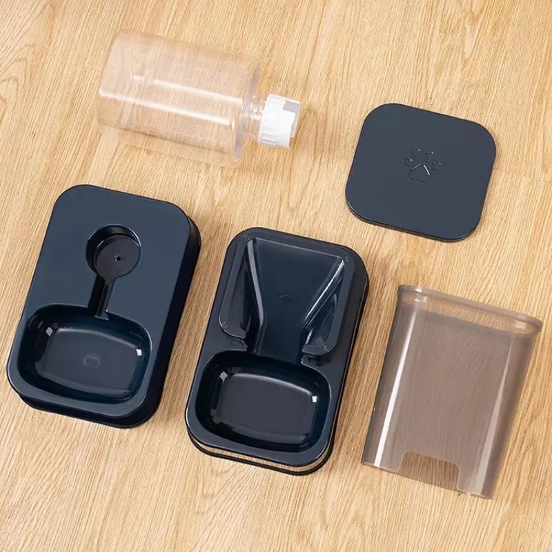 Automatic Pet Feeder and Water Bowl Set — Precise Portion Control, Battery-Free