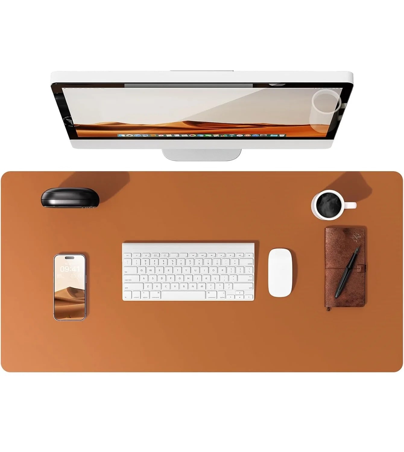 YSAGi Leather Desk Mat — Large Waterproof Mouse Pad & Desk Protector
