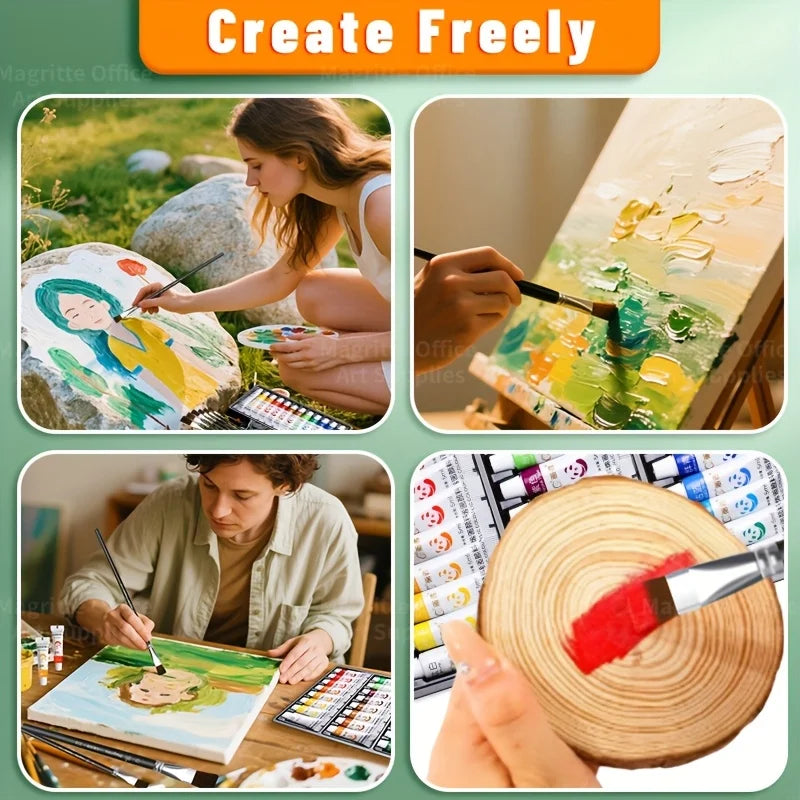 Vibrant Acrylic Paint Set — Non-Fading Colors for DIY Art Projects