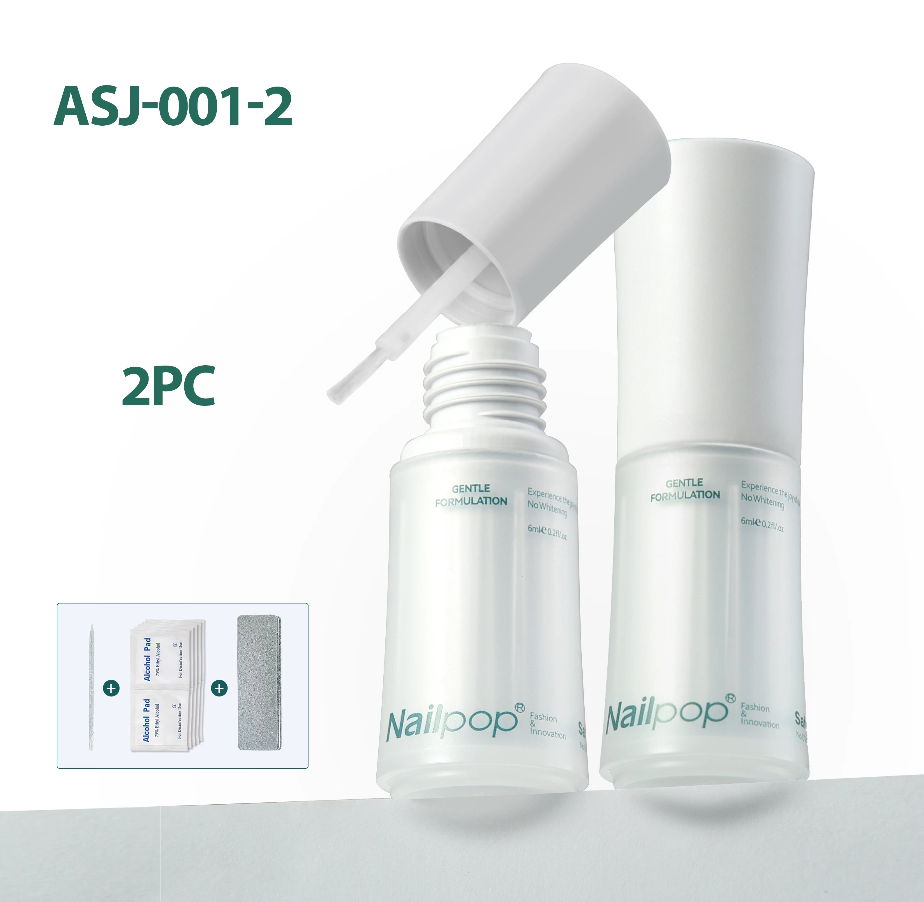 Nailpop Press On Nail Glue & Remover Kit — Long Lasting Strong Bond