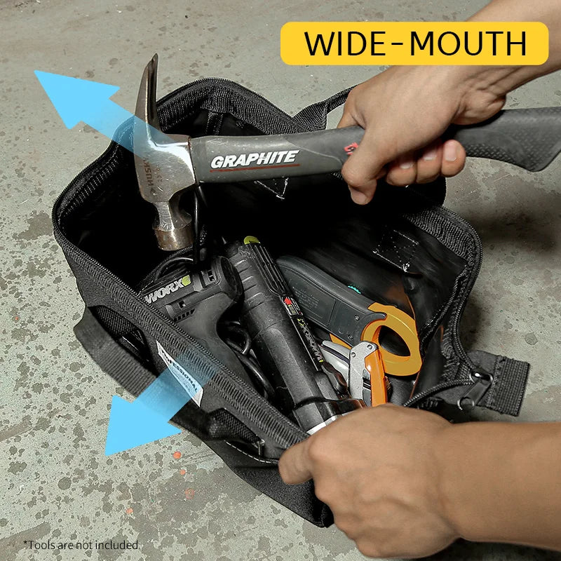 WINHUNT Tool Bag — 12-Inch Wide Mouth Organizer with Sturdy Base