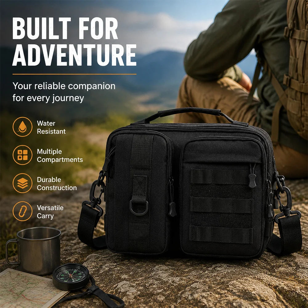 Tactical Shoulder Sling Bag — Durable Nylon Crossbody for Outdoor Adventures
