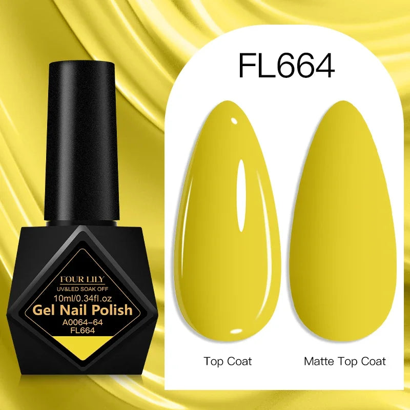 Four Lily Gel Nail Polish — Long Lasting Semi-Permanent Manicure Set