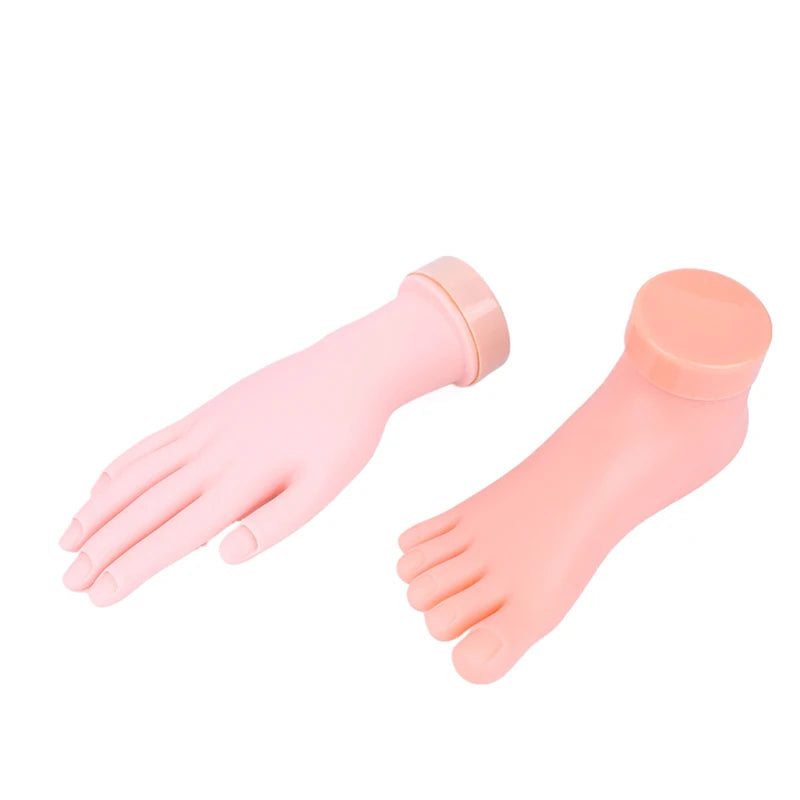 Silicone Nail Art Practice Hand — Realistic Manicure Training Tool