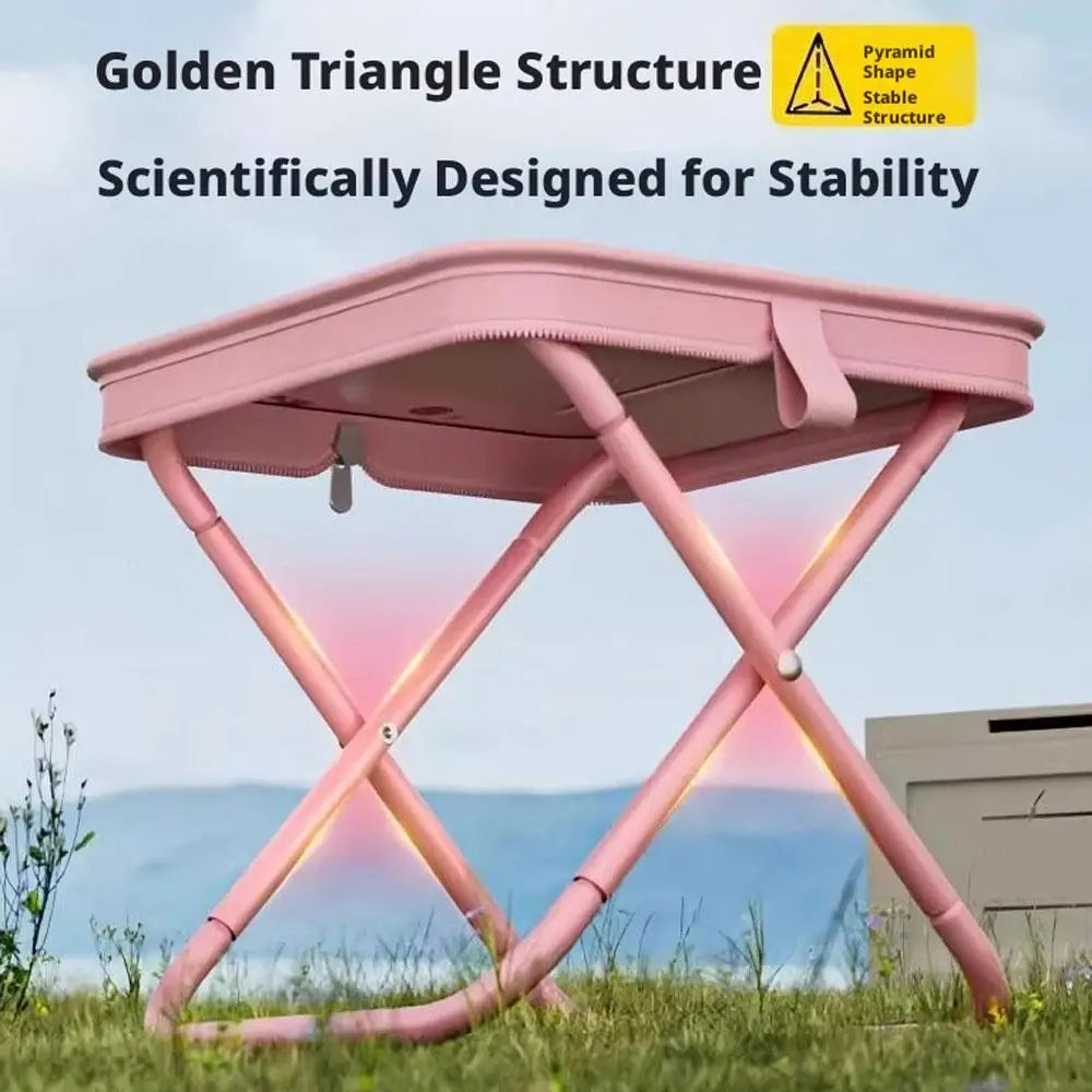 Folding Camping Stool with Crossbody Bag — Ultra Light Portable Seat