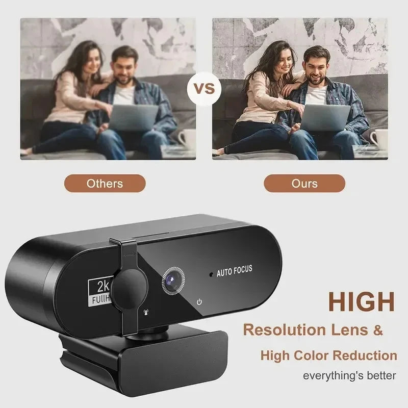 High Definition USB Webcam — Auto Focus Video Camera with Microphone