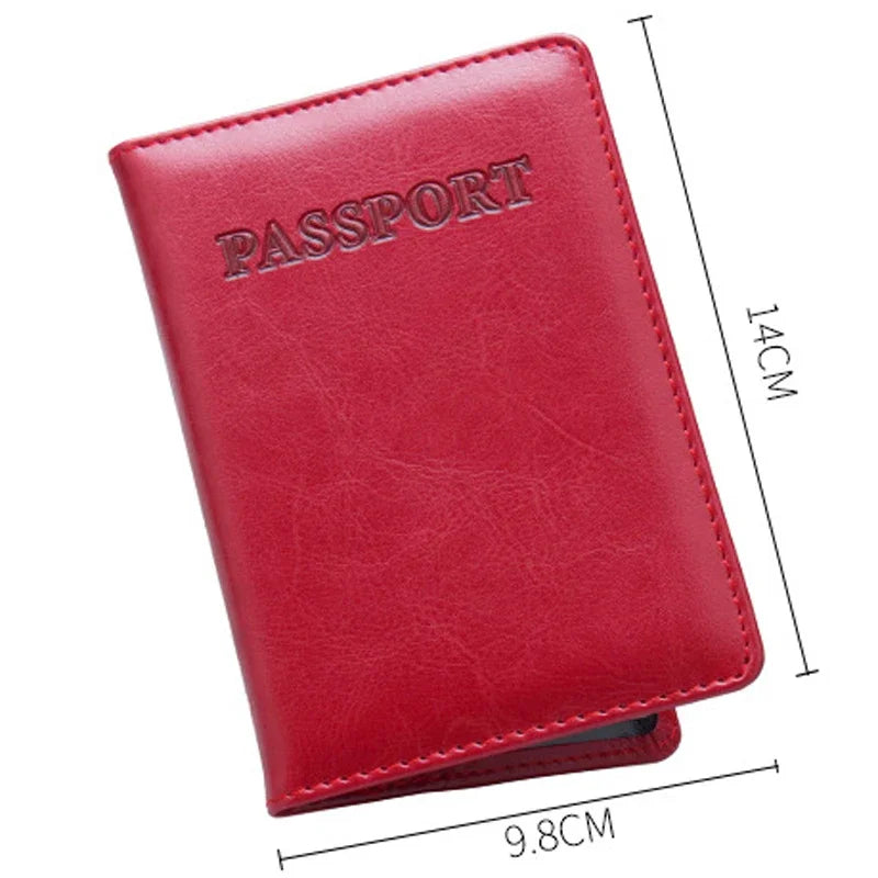 baellerry PU Leather Passport Cover — Travel Wallet with Card Holders