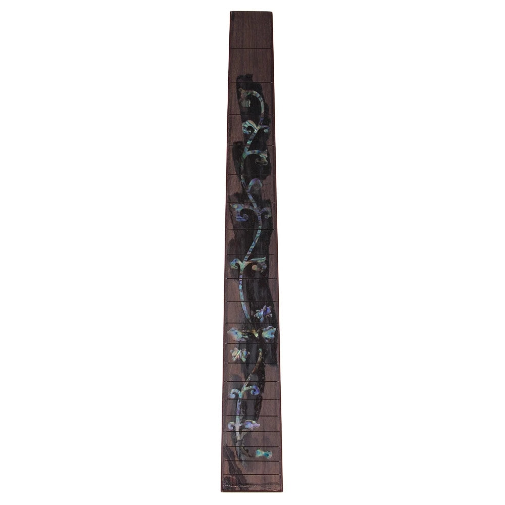 Rosewood Guitar Fingerboard — Decorative Shell Inlay for 41 Inch Acoustic Guitars