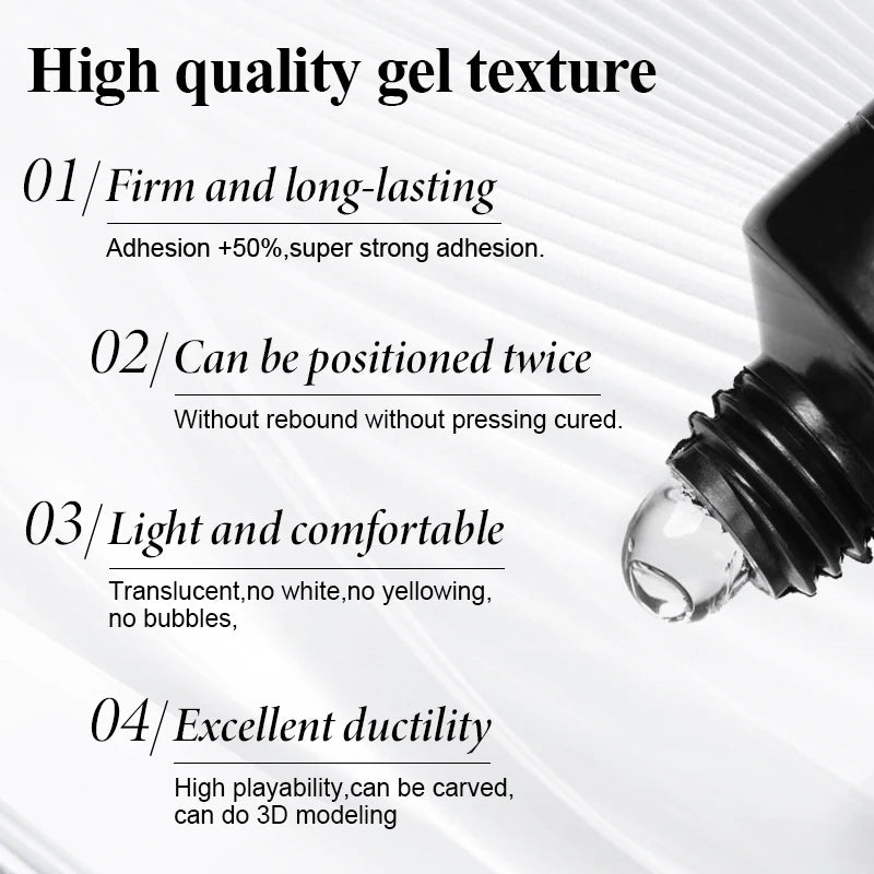 MSRUIOO Solid Nail Glue Gel — Long Lasting Adhesive for Press On Nails