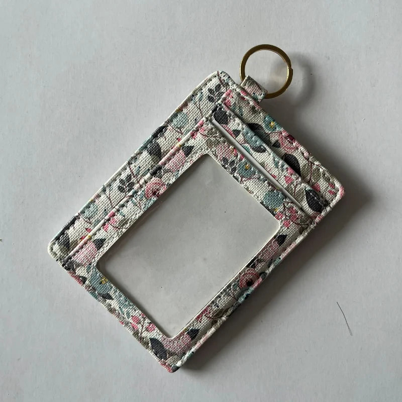 Slim Floral Card Holder — Compact Front Pocket Wallet for Women