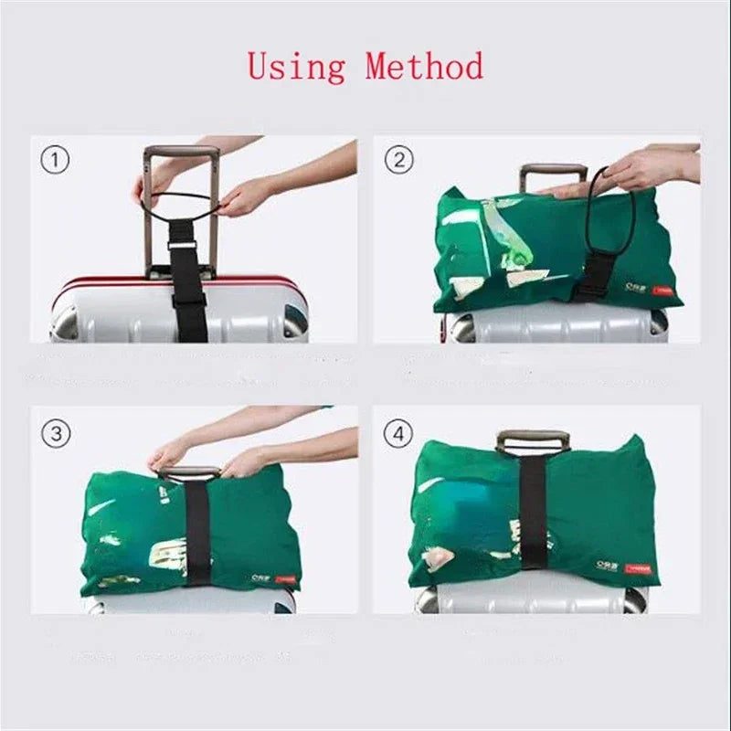 Adjustable Elastic Luggage Strap — Secure Bungee Belt for Travel