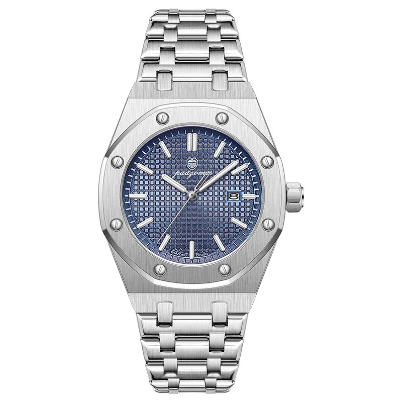 PAAZOMU Men's Business Wristwatch — Stainless Steel Quartz Watch with Luminous Date