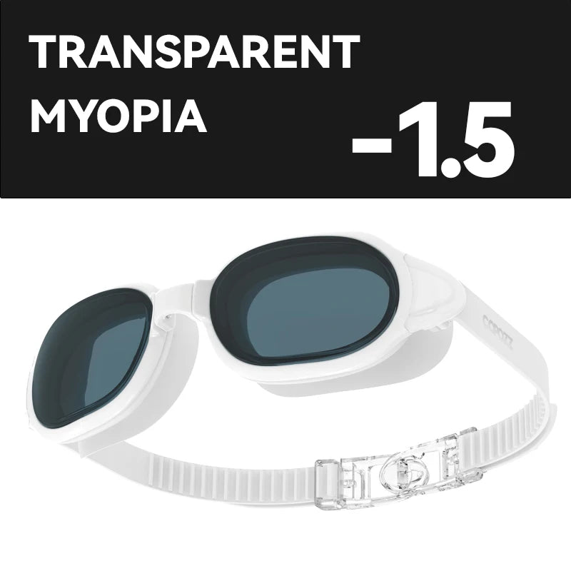 COPOZZ Prescription Swimming Goggles — Anti-Fog Diopter Eyewear for Adults