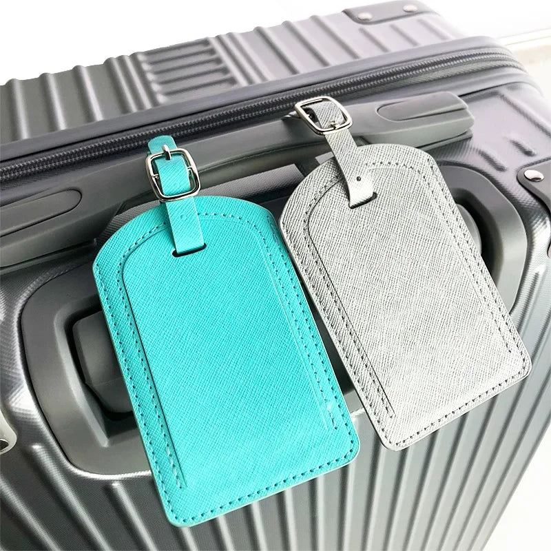 eTya Leather Luggage Tag — Durable Suitcase ID Label for Travel