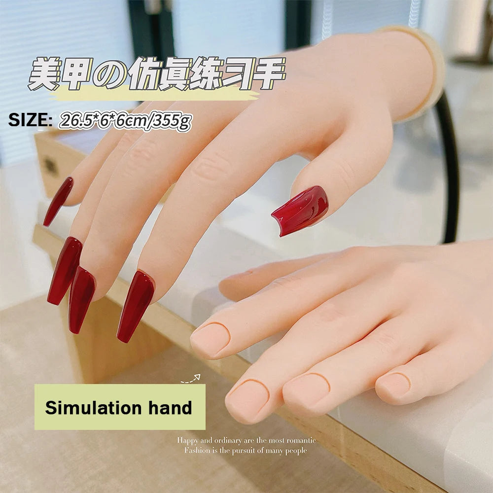 Silicone Nail Practice Hand — Professional Manicure Training Tool