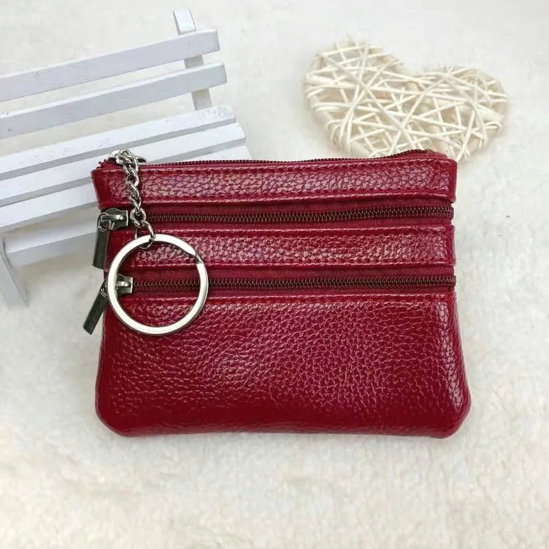 molfmy Compact Coin Purse — Lightweight Double-Layer Zipper Wallet