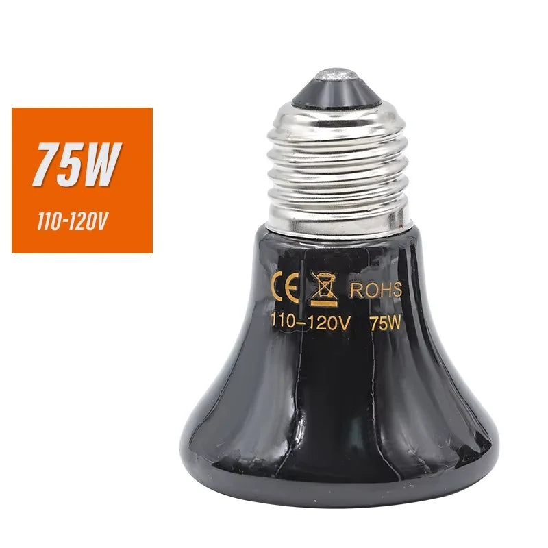 JIECARE Ceramic Infrared Heat Lamp — E27 Pet Brooder & Reptile Emitter