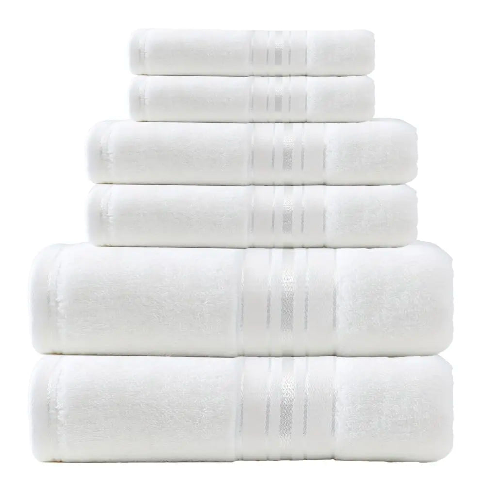 Luxury 6-Piece Cotton Towel Set — Super Absorbent Bathroom Collection