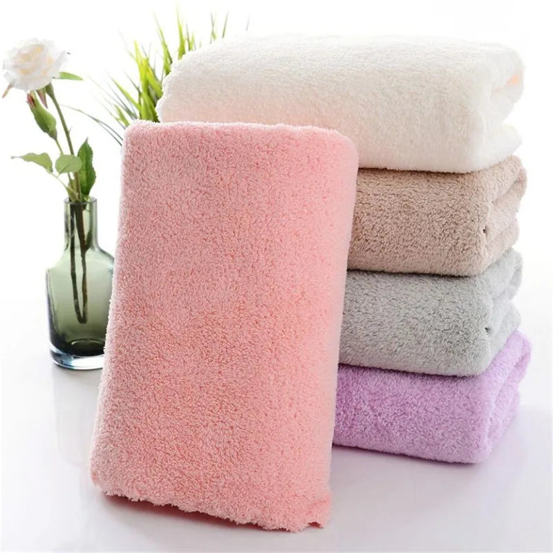 Beeinch Microfiber Coral Velvet Face Towel — Ultra Absorbent Soft Drying Cloth