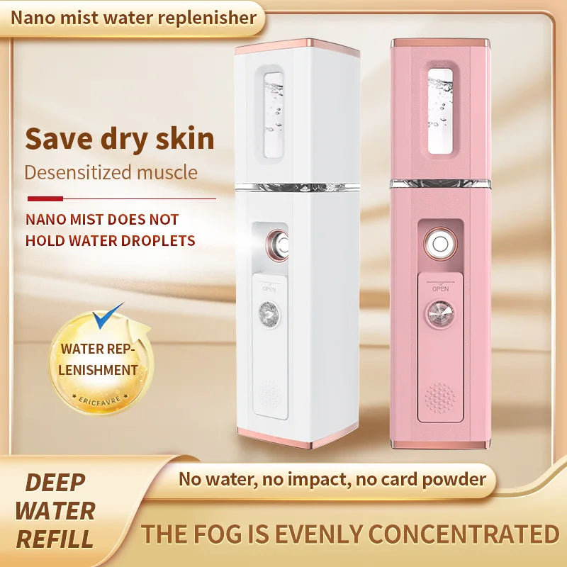 Nano Facial Steamer Mist Sprayer — Portable Hydrating Skin Refresher