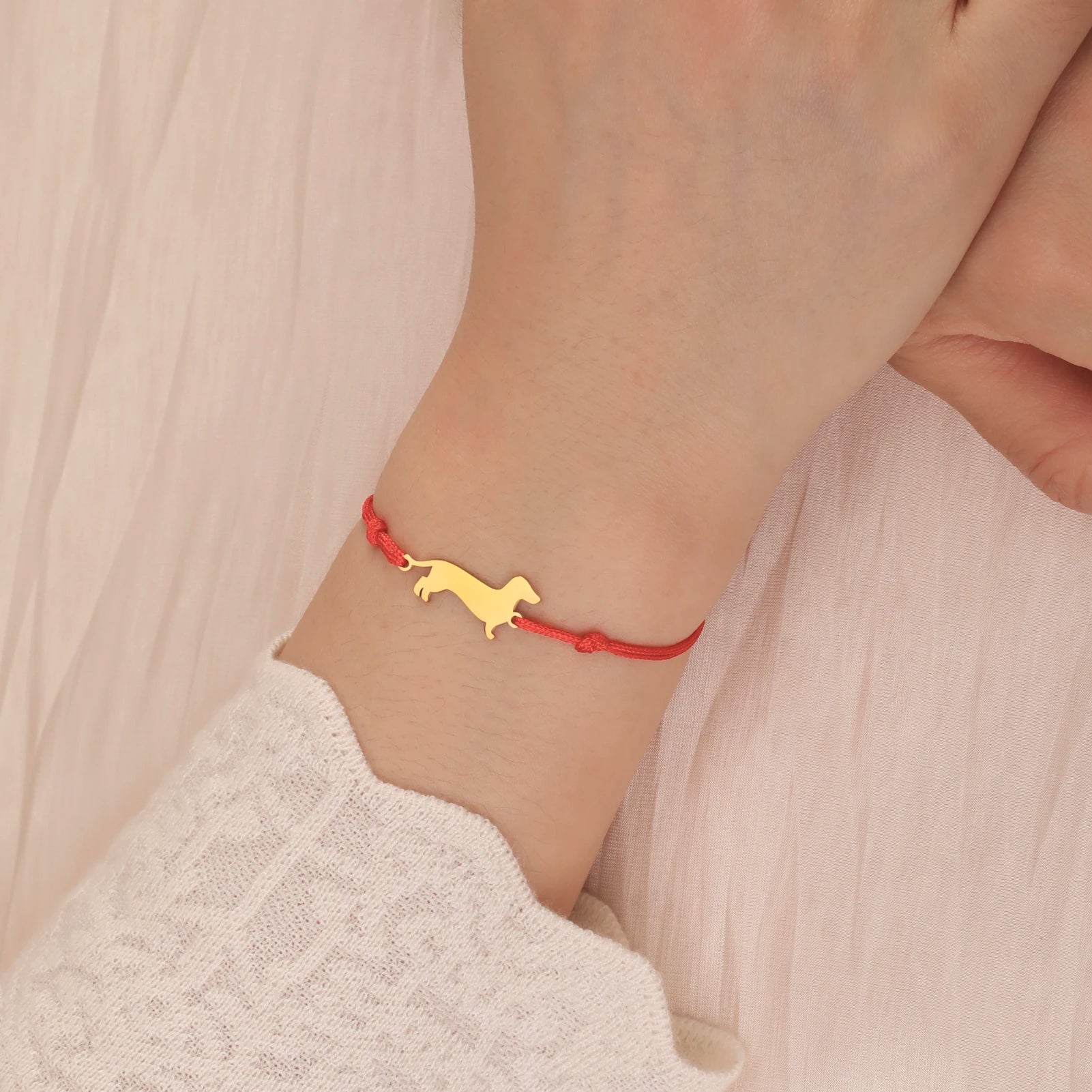 Dachshund Dog Stainless Steel Bracelet — Elegant Animal Jewelry for Women