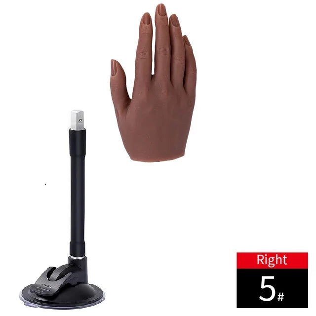 Zishine Nail Practice Hand Model — Realistic Silicone Mannequin with Stand