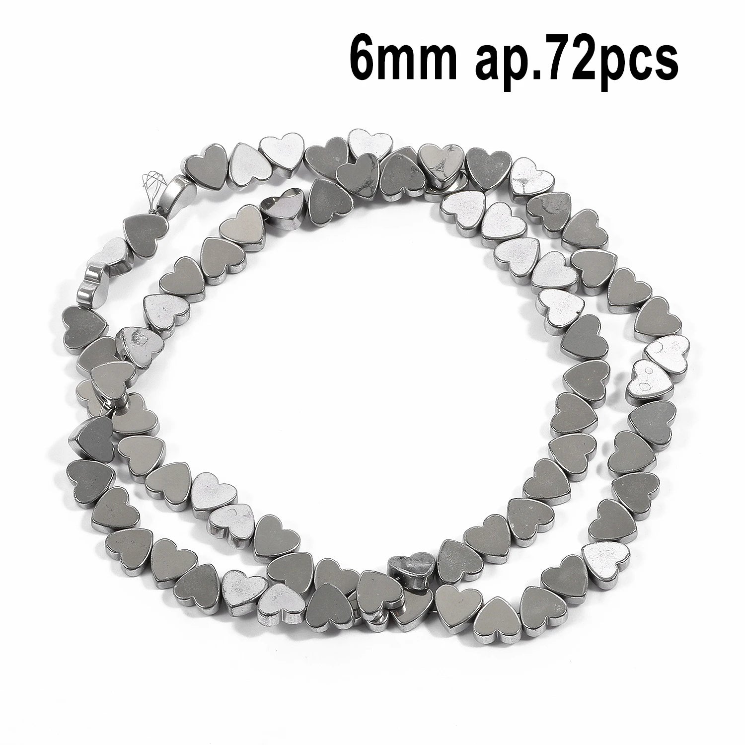 Rhodium Plated Hematite Beads — Geometric Jewelry Making Charms